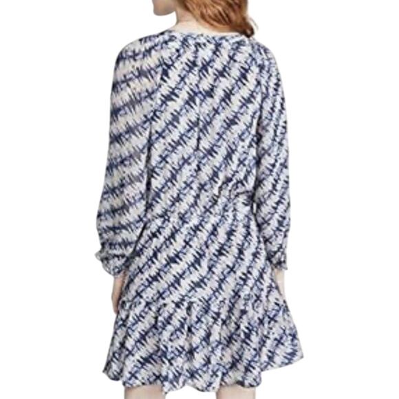 Velvet by Graham & Spencer Leah Blue Tie Dye Long Sleeve Peasant Dress Size M - Picture 9 of 15